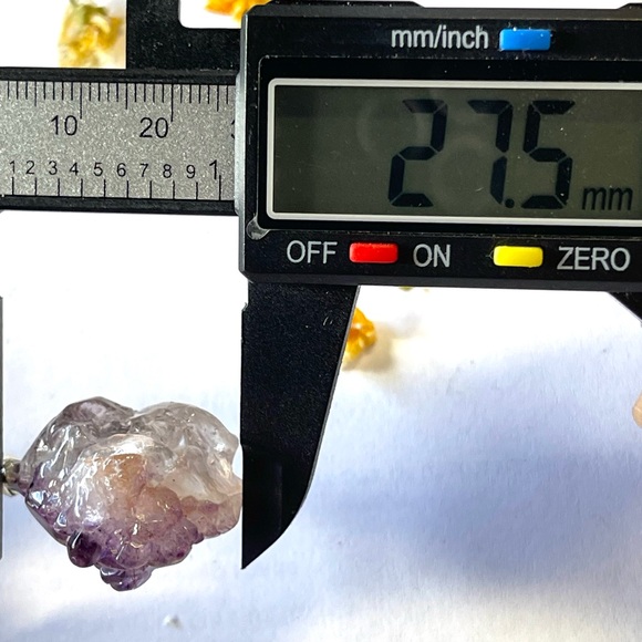 Super Seven Pendant Raw Super Seven Crystal Gemstone Purple Stone Pendant - Picture 10 of 10